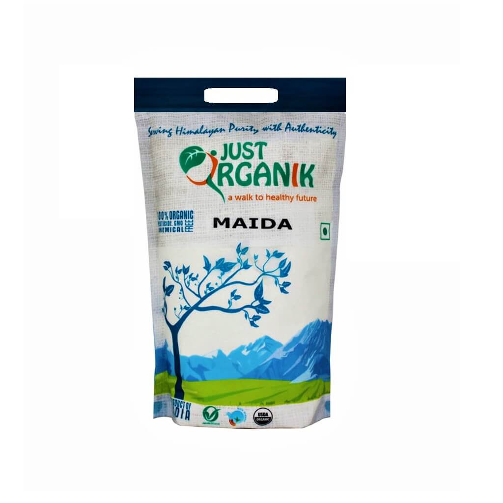 Just Organik Refined Wheat Flour (Maida) 500 g Pack