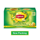 Lipton Green Tea Lemon Zest 25 Tea Bags Carton