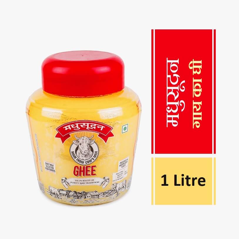 Madhusudan Cow Ghee 1 Litre Jar