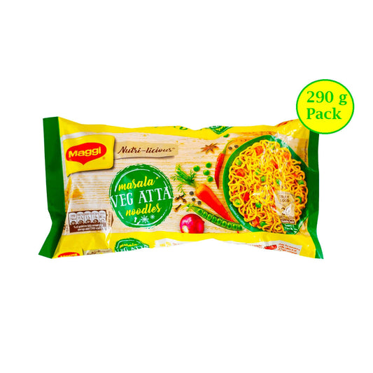 Maggi Nutri Licious Masala Veg Atta 2 Minute Noodles - 290 gram Pack