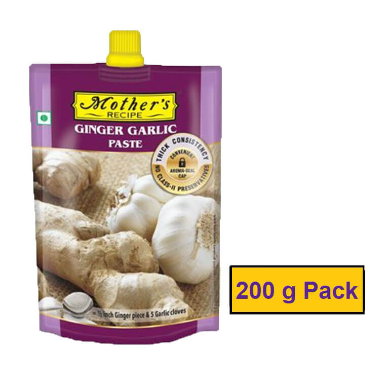 Mother Recipe Ginger Garlic Paste -200 g Pack