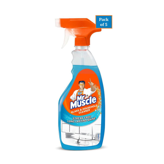 Mr. Muscle Glass Cleaner 500 ml Bottle - Pack of 5 Bottles