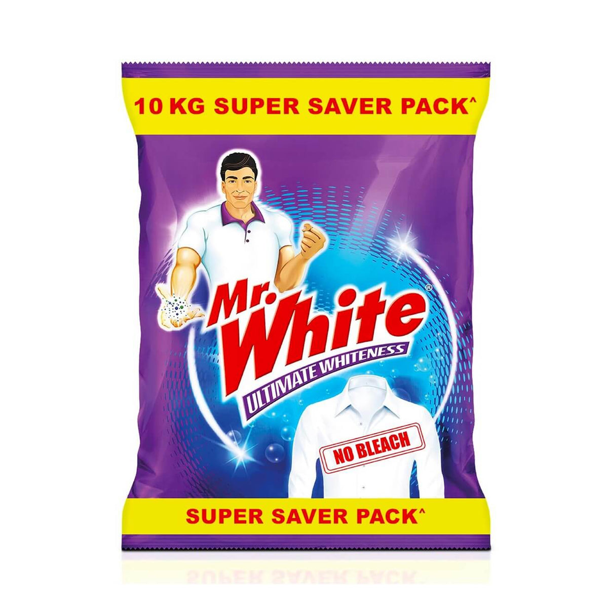 Mr. White Detergent Powder Ultimate Whiteness Super Saver pack 10 Kg Pack