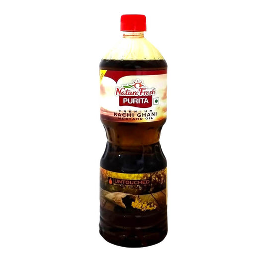 Nature Fresh Premium Kachi Ghani Mustard Oil 1 Litre Bottle