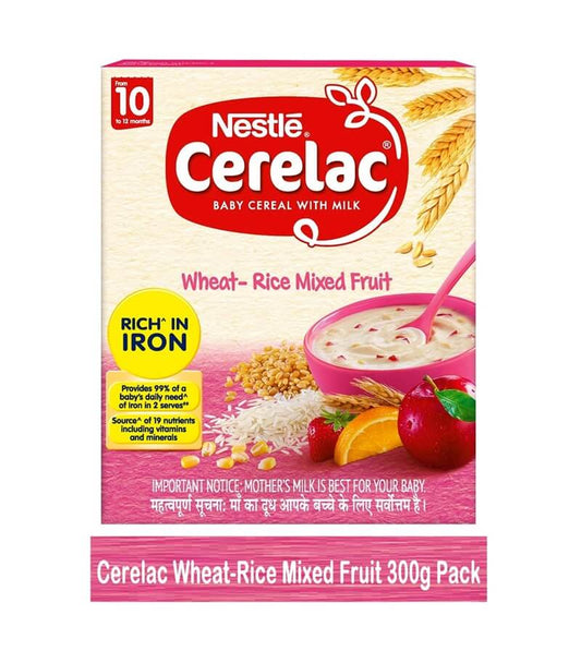 Nestle Baby Cerelacs with Milk Wheat Rice Mixed Fruits 300 g Carton