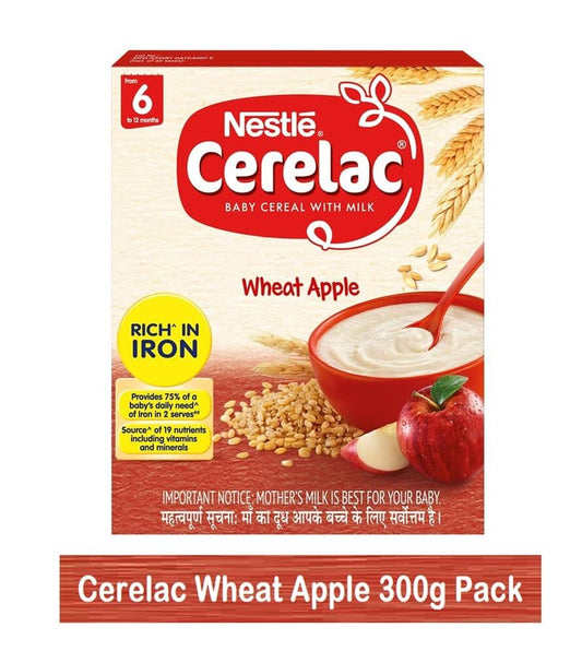 Nestle Baby Cerelacs with milk Wheat Apple 300 g Carton