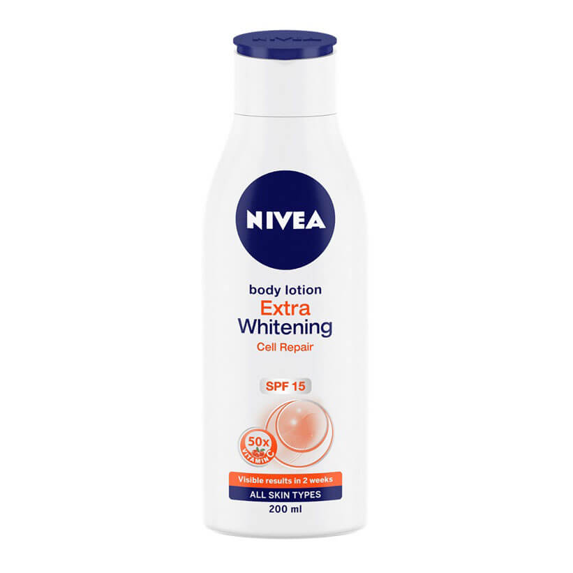 Nivea Body Lotion Extra Whitening Cell Repair SPF 15 200 ml & 400 ml Bottle