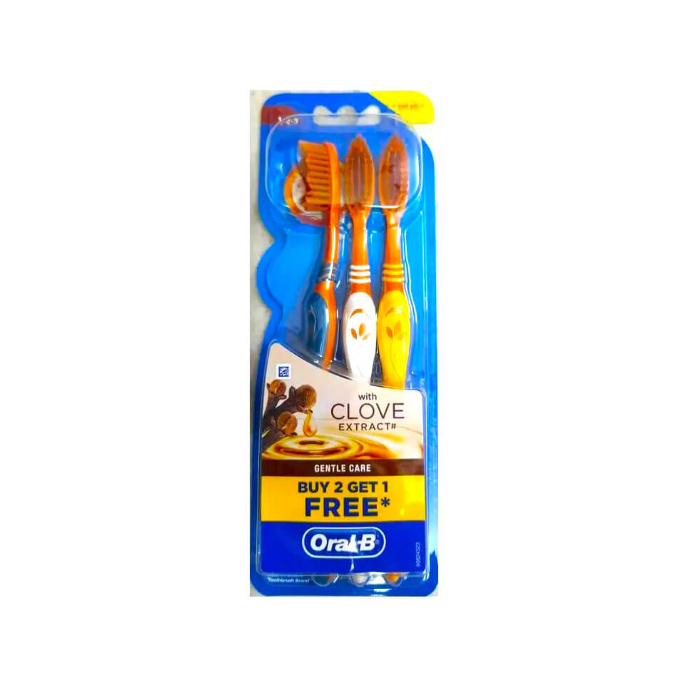 Oral B Clove Extract Manual Tooth Brush 3 Unit Pack