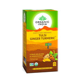 Organic India Tulsi Ginger Turmeric Green Tea 25 Tea Bags Carton