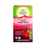 Organic India Tulsi Sweet Rose Green Tea 25 Tea Bags Carton