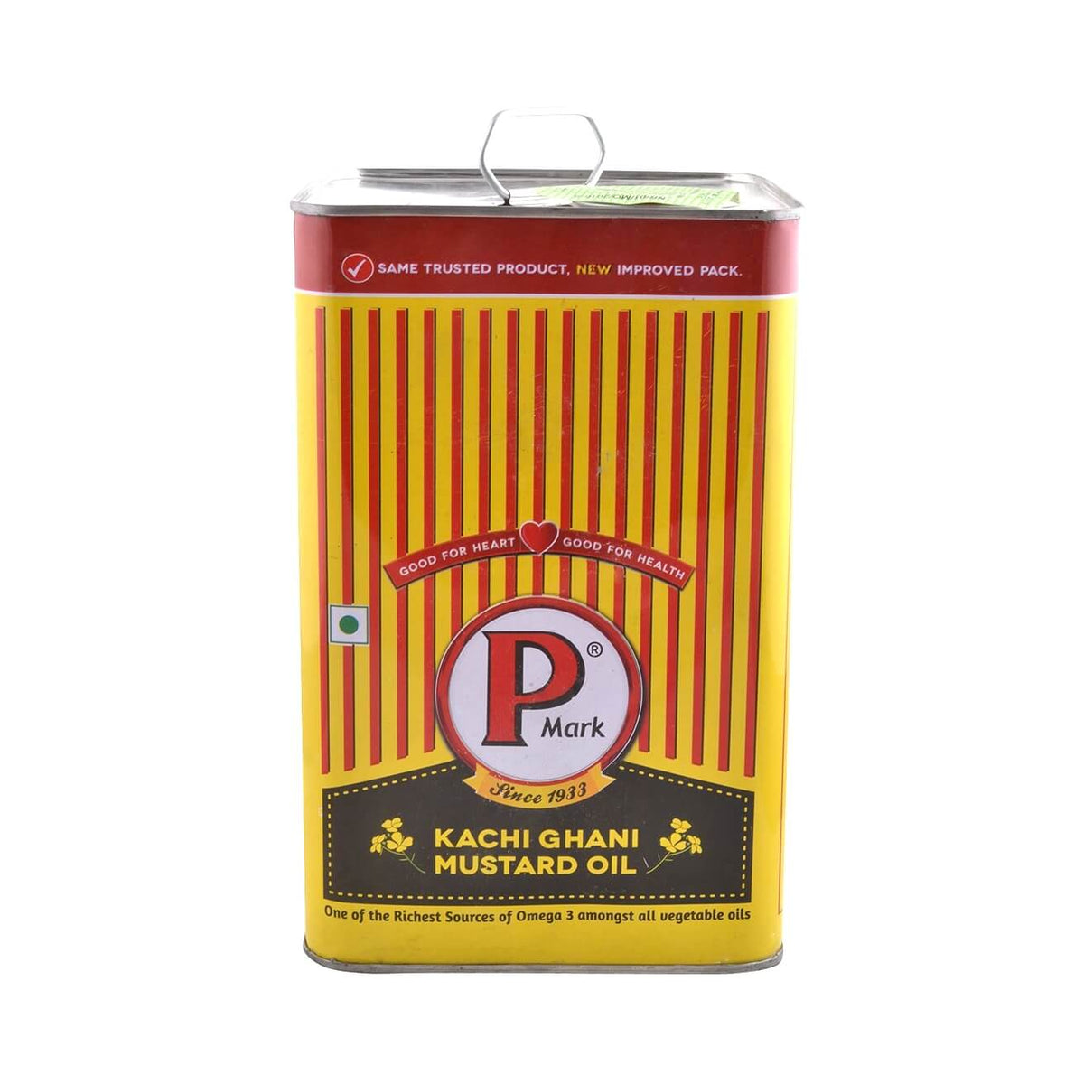 P Mark Kachi Ghani Mustard Oil 5 L Tin