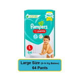 Pampers Baby Dry Pant Diapers Large Size 64 Pants