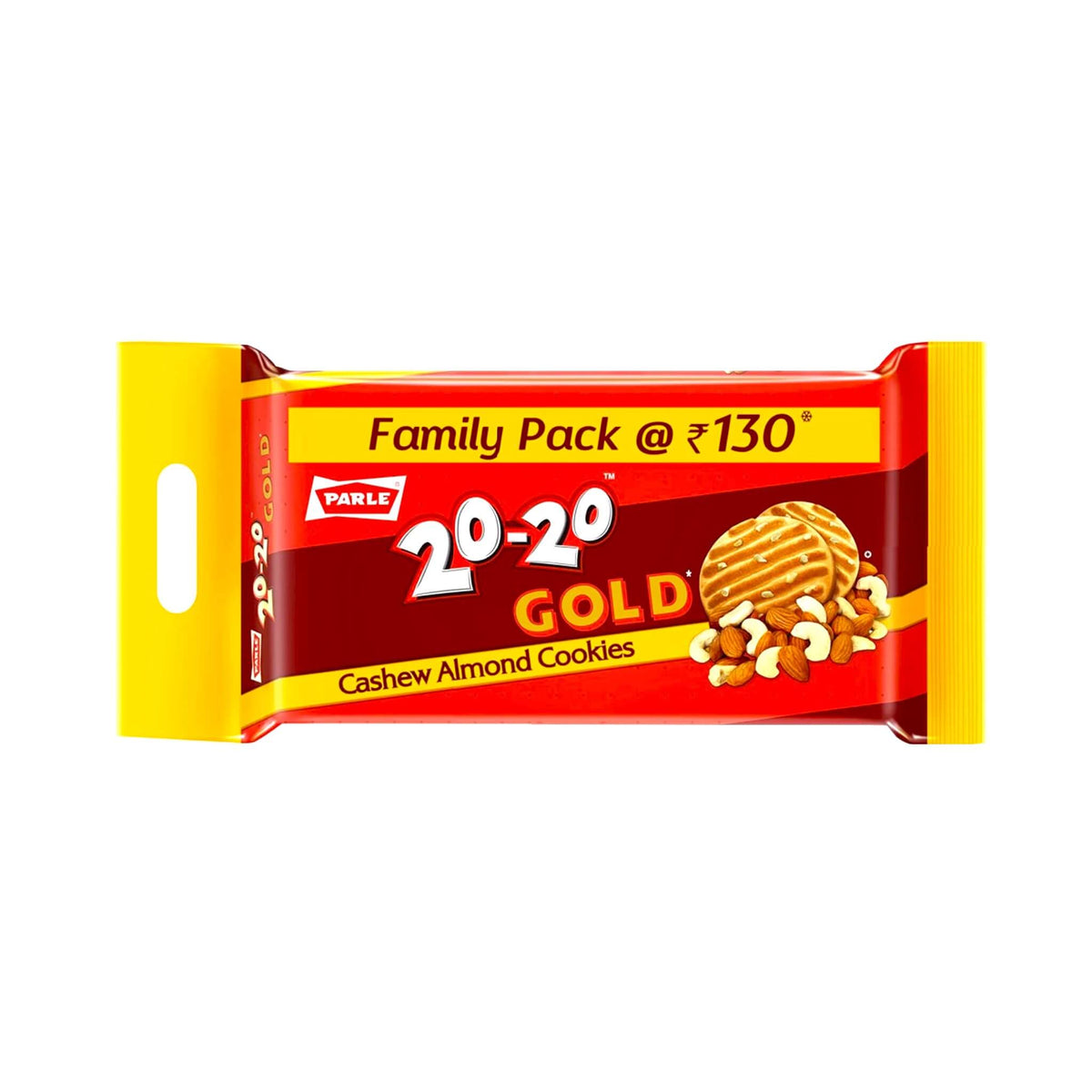 Parle 20-20 Gold Cashew Almond Cookies 600 g Pack