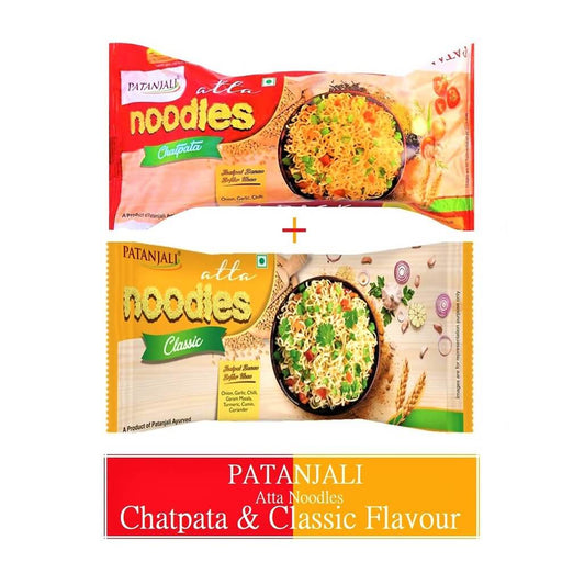 Patanjali Atta Noodles Chatpata & Classic Flavour - Each Pack 240 g (480 g)