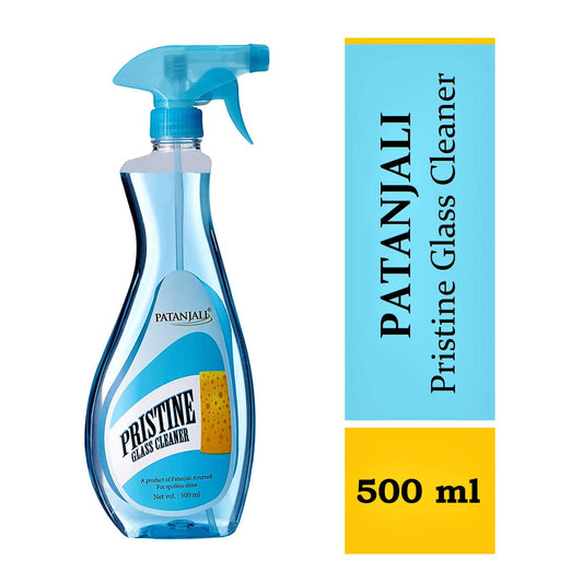 Patanjali Pristine Glass Cleaner For Spotless Shine 500 ml Spray Bottle