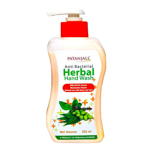 Patanjali Herbal Hand Wash Antibacterial & Natural Care with Neem & Tulsi 250 ml Pump