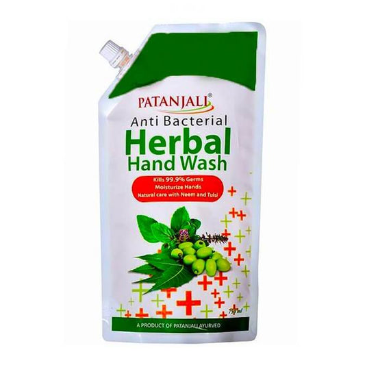 Patanjali Herbal Hand Wash Antibacterial & Natural Care with Neem & Tulsi 750 ml Refill