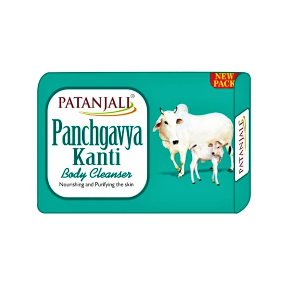 Patanjali Panchgvya Kanti Body Cleanser Soap 75 g, 150 g & 300 g (75 gx4)