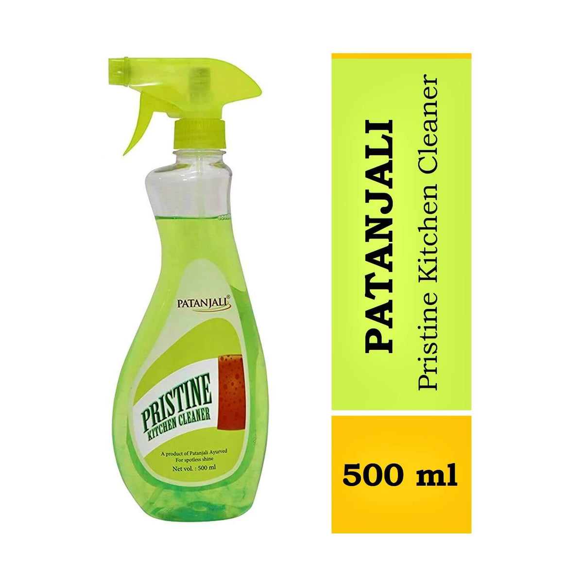 Patanjali Pristine Kitchen Cleaner For Spotless Shine 500 ml Spray Bottle