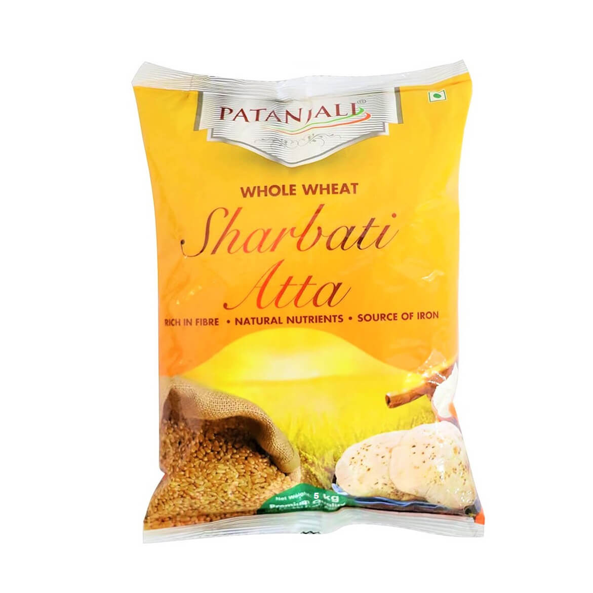 Patanjali Sharbati Whole Wheat Atta - 5 Kg