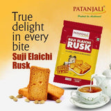 Patanjali Suji Elaichi Rusk - 200 g Pack