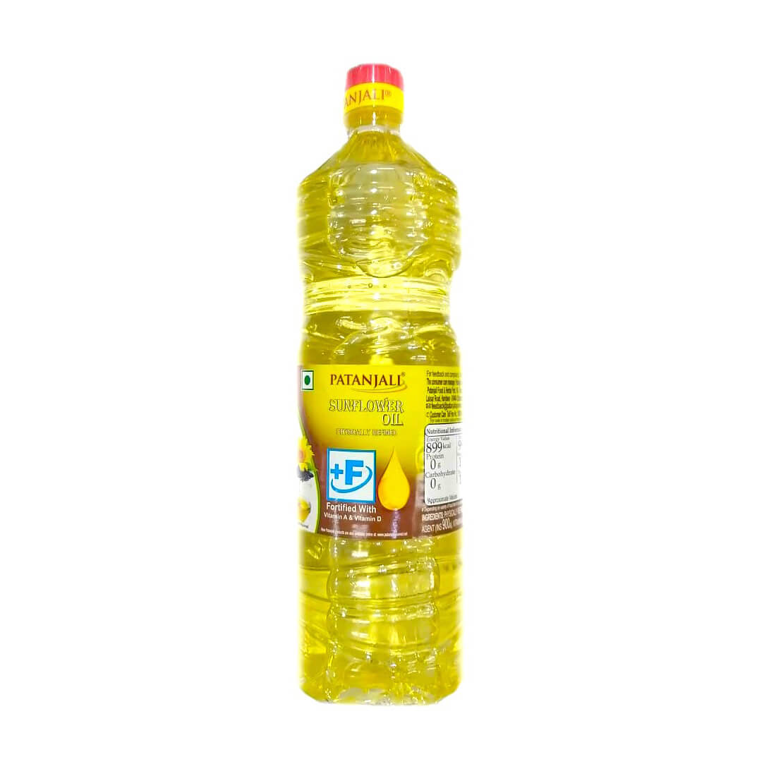 Patanjali Sunflower Oil Physically Refined - 1 Litre Bottle