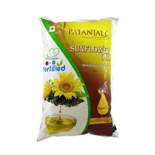 Patanjali Sunflower Oil Physically Refined - 1 Litre Pouch