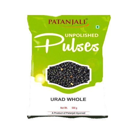 Patanjali Urad Dal Whole Unpolished - 500 g Pack