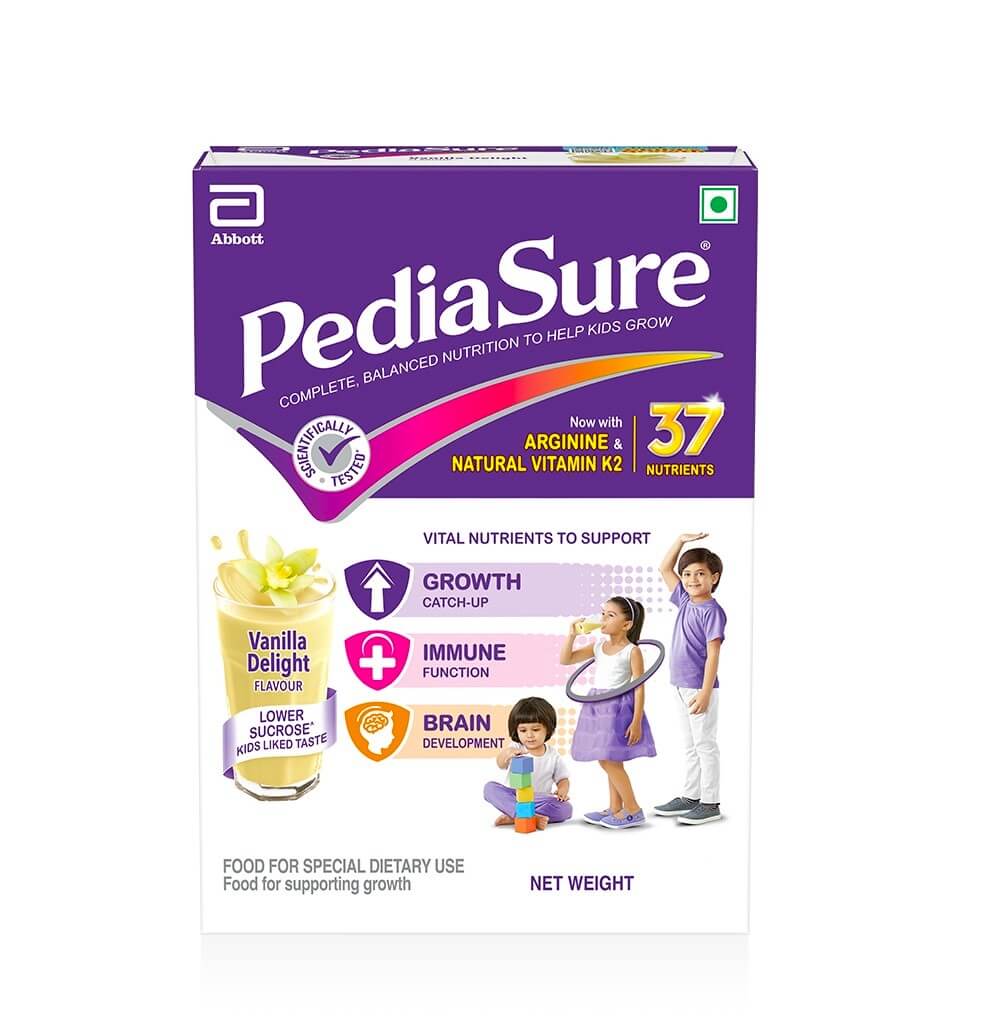 Pediasure Nutritional Drink Powder with Vanilla Delight Flavour - 200 g & 400 g Pack - Vital Nutrients to support Growth Catch-up, Immune Function & Brain Development of your Kids