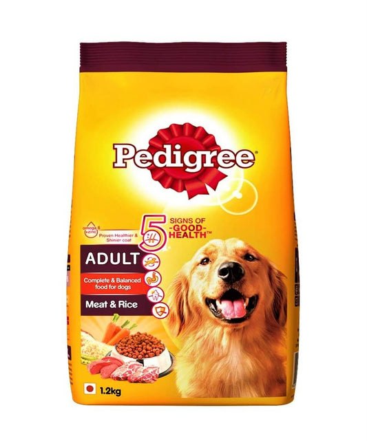 Pedigree Adult Dog Food Meat & Rice - 1.2 Kg, 3 Kg & 10 Kg Pack