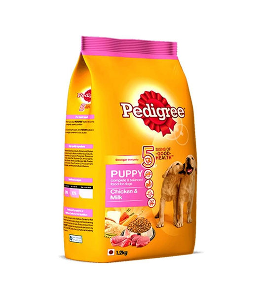 Pedigree Puppy Dog Food with Chicken & Milk 1.2 Kg, 3 Kg Pack & 10 Kg