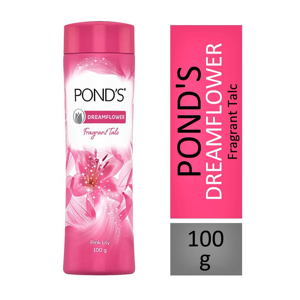 Ponds Dreamflower Pink Lily Fragrant Talcum Powder - 100 g, 200 g & 400 g