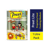 Preet Lite Proprietary Food Cooking Medium - 1 Litre Tin Pack