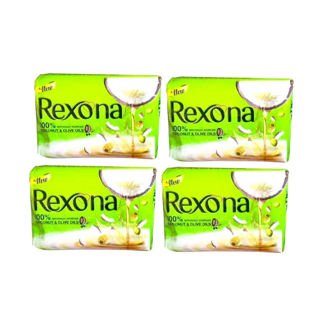 Rexona Soap with 100% Coconut & Olive Oil - Pack of 4 Bar of 100 g