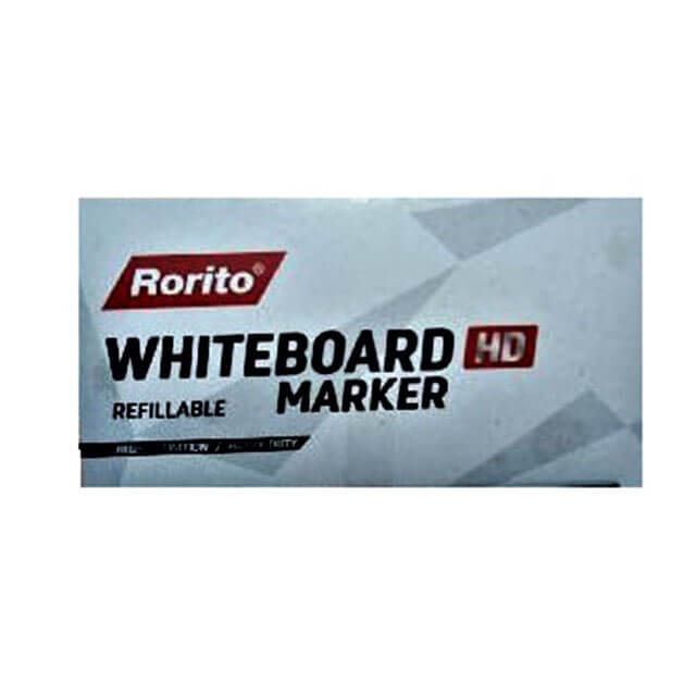 Rorito - White Board Marker HD - Black - 10 Pc Pack