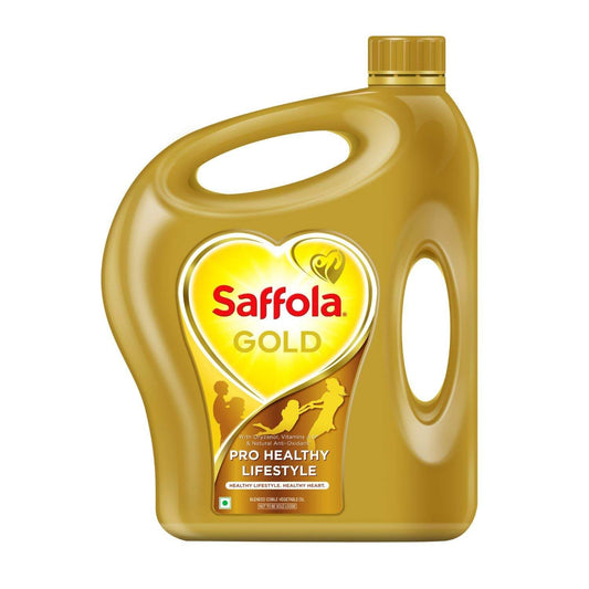 saffola Gold Pro Healthy Lifestyle Blended Edible Vegetable oil - 5 Litre Jar