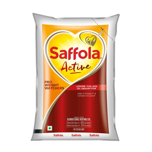 saffola Active Blended Edible Vegetable oil - 1 Litre Pouch