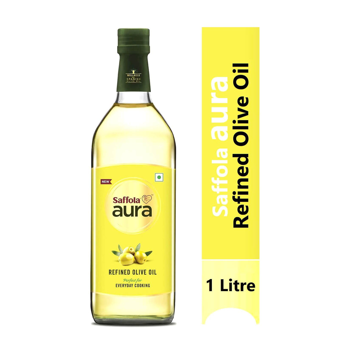 Saffola Aura Refined Olive Oil - 1 Litre Bottle