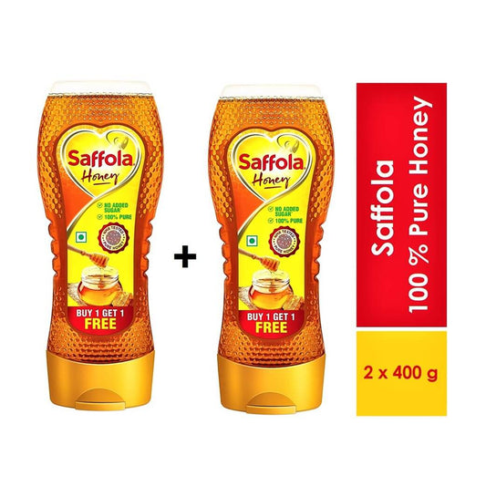 Saffola 100 % Pure & NMR Tested Honey - 400 g Buy 1 Get 1 Free