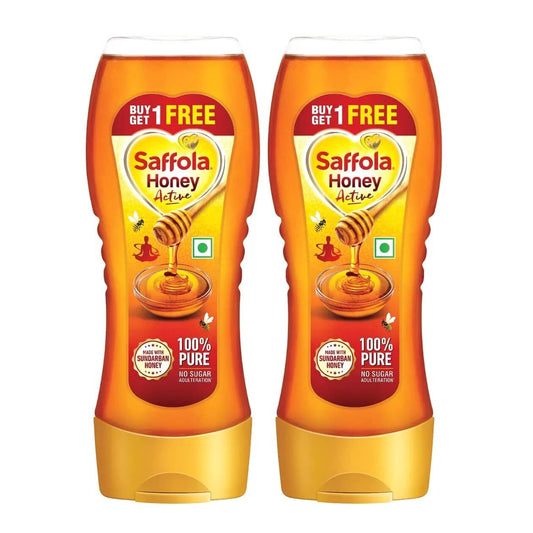 Saffola Honey Active Sqoozy Pack - 350 g (Buy 1 Get 1 Free)