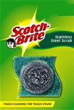 Scotch Brite Stainless steel Scrubber with 1 Pc Scrub Pad - Tough Cleaning For Tough Stain - 3 Unit-Pack