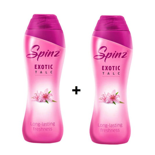 Spinz Exotic Talc Long Lasting Freshness - 400 g Pack of 2 Pc