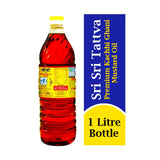 SriSri Tattva Premium Kachi Ghani Mustard Oil - 1 Litre Bottle