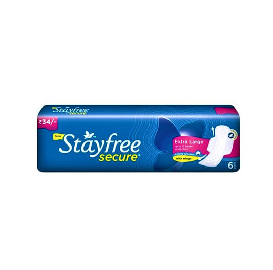 Stayfree Secure Cottony Soft Extra Large Sanitary Pads With Wing - 6 Units Pack