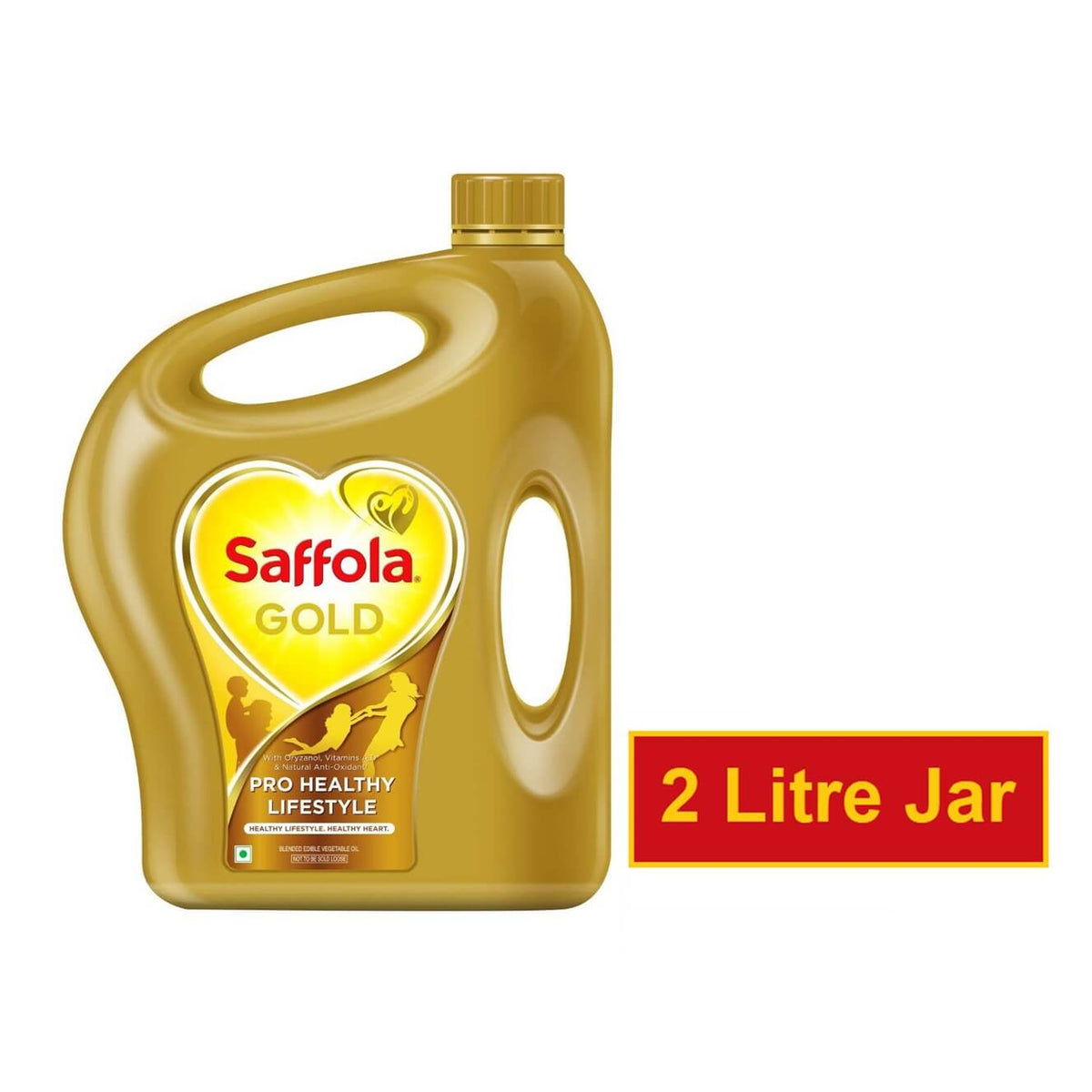 saffola Gold Pro Healthy Lifestyle Blended Edible Vegetable oil - 2 Litre Jar