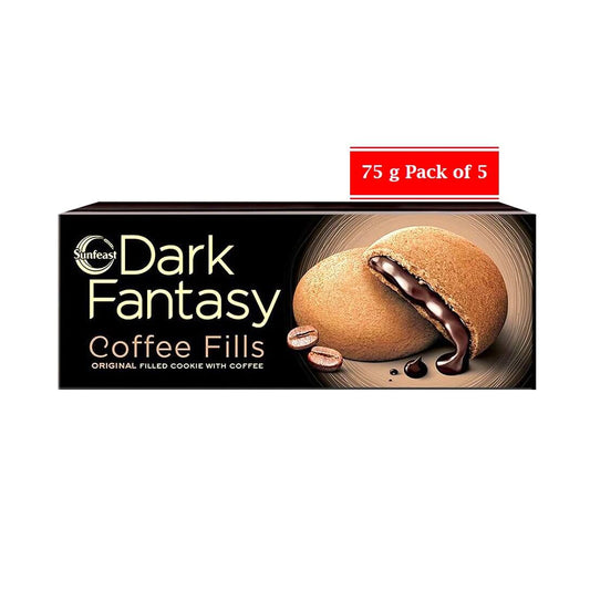 Sunfeast Dark Fantasy Coffee Fills Cookies - 75 g Pack of 5