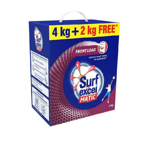 Surf Excel Matic Front Load  Detergent Powder 4 Kg + 2 Kg Free Carton