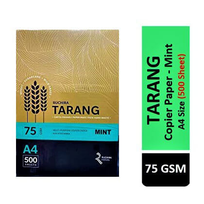 Tarang Colour Copier Paper - Mint A 4 Size 75 GSM - 500 Sheets Ream