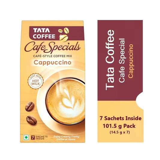 Tata Coffee Cafe Special - Cappuccino - 7 Sachects Pack - 101.5 g Pack