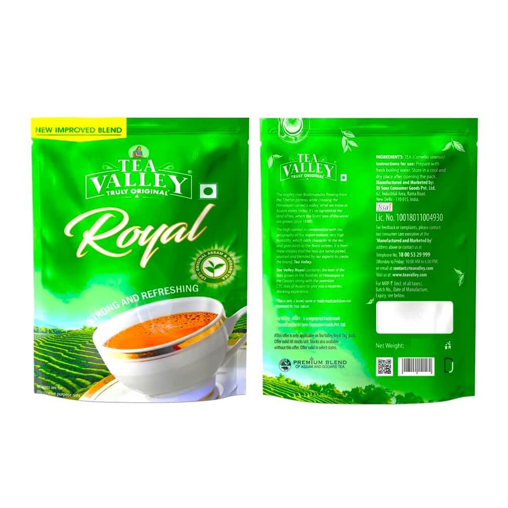 Tea Valley Royal Chai Strong & Refreshing Tea - 1 Kg Pack